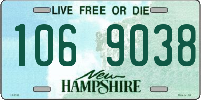 NH license plate 1069038
