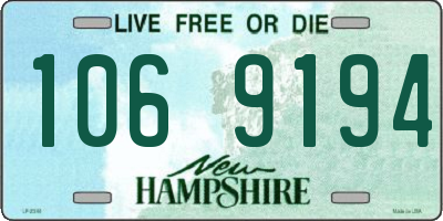 NH license plate 1069194