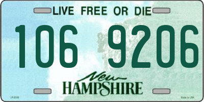 NH license plate 1069206
