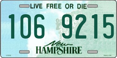 NH license plate 1069215
