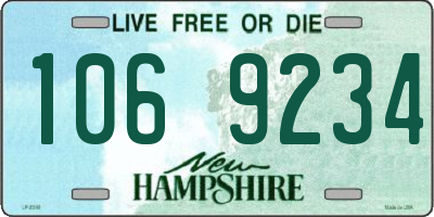 NH license plate 1069234
