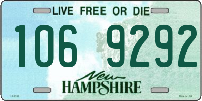 NH license plate 1069292