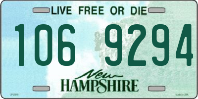 NH license plate 1069294