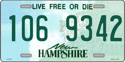 NH license plate 1069342