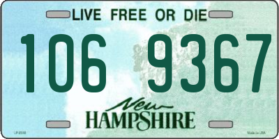 NH license plate 1069367