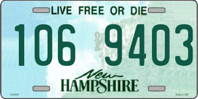 NH license plate 1069403