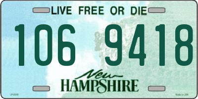NH license plate 1069418