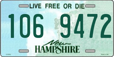 NH license plate 1069472
