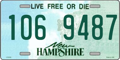 NH license plate 1069487