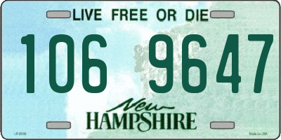 NH license plate 1069647