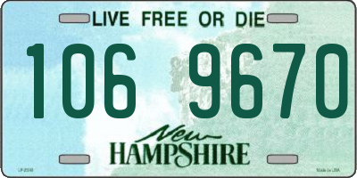 NH license plate 1069670