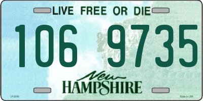 NH license plate 1069735