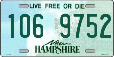 NH license plate 1069752