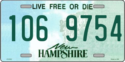NH license plate 1069754