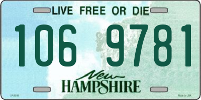 NH license plate 1069781