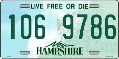 NH license plate 1069786