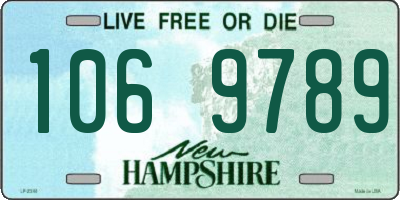 NH license plate 1069789