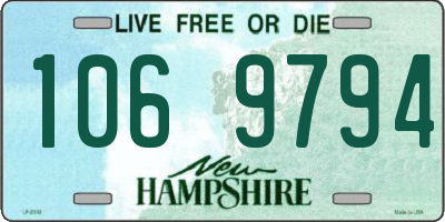 NH license plate 1069794