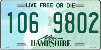 NH license plate 1069802