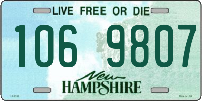 NH license plate 1069807
