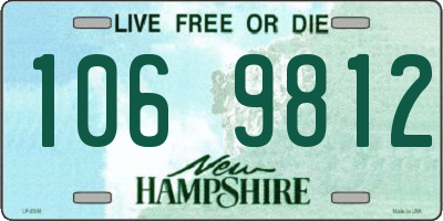 NH license plate 1069812