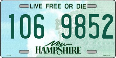NH license plate 1069852