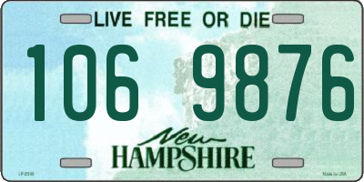 NH license plate 1069876