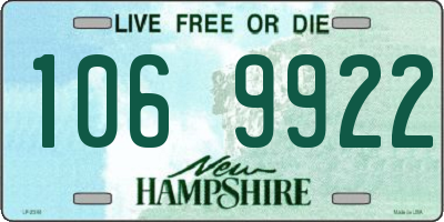 NH license plate 1069922