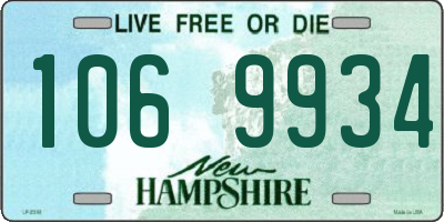 NH license plate 1069934