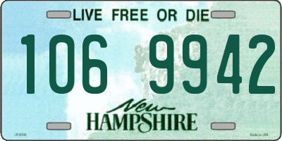 NH license plate 1069942