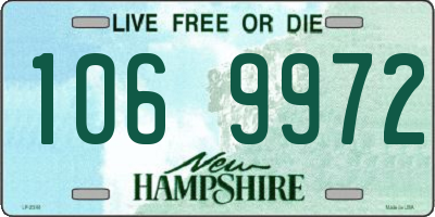 NH license plate 1069972