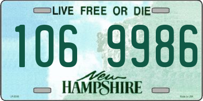 NH license plate 1069986