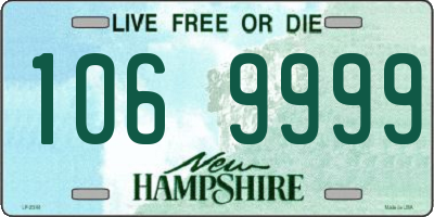 NH license plate 1069999