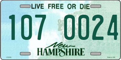 NH license plate 1070024
