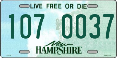 NH license plate 1070037