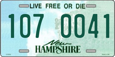 NH license plate 1070041