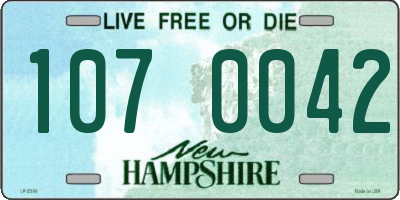 NH license plate 1070042