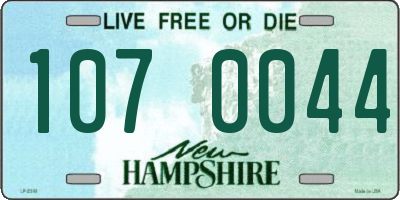 NH license plate 1070044