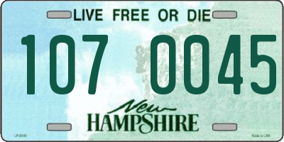 NH license plate 1070045
