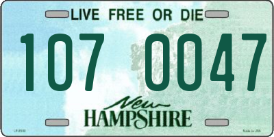 NH license plate 1070047