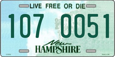NH license plate 1070051