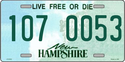 NH license plate 1070053