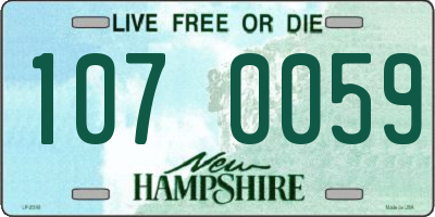NH license plate 1070059