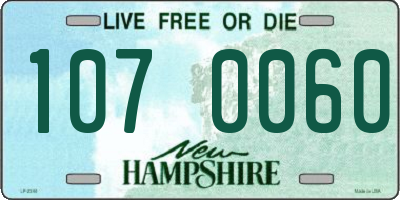 NH license plate 1070060