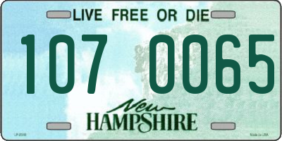 NH license plate 1070065