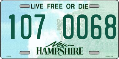 NH license plate 1070068