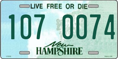 NH license plate 1070074