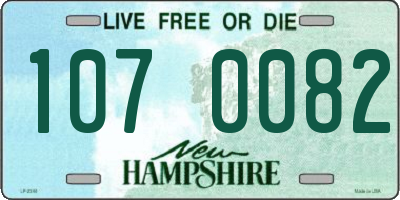 NH license plate 1070082