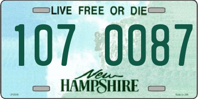 NH license plate 1070087