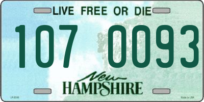 NH license plate 1070093